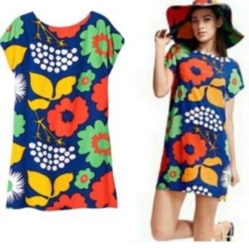 Marimekko for Target Tunic Sheath Dress Size Sm Multicolor Fun Flirty Pullover - Picture 4 of 9